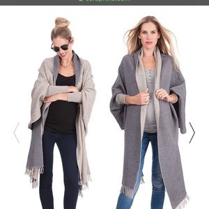 Two tone luxury maternity shawl and wrap